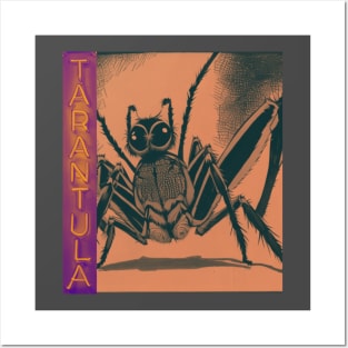 Burnt Orange NEON TARANTULA Posters and Art